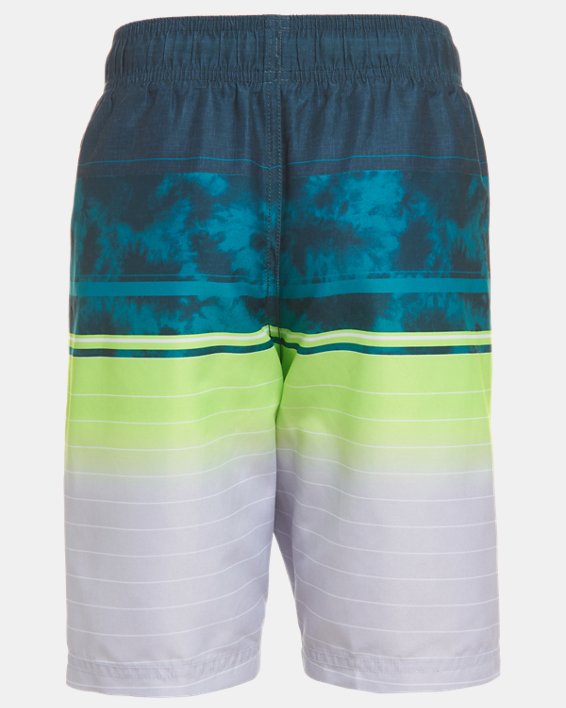 Boys' Pre-School UA Tie-Dye Stripe Volley Shorts, Green, pdpMainDesktop image number 1